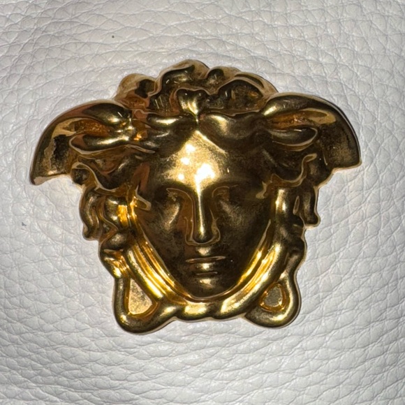 Versace Calfskin Palazzo Medusa Camera Bag White Leather - Picture 4 of 11